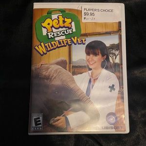 Petz Rescue Wildlife Vet game for Wii